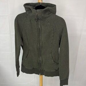 Lululemon Olive Green Full Zip Scuba Hoodie